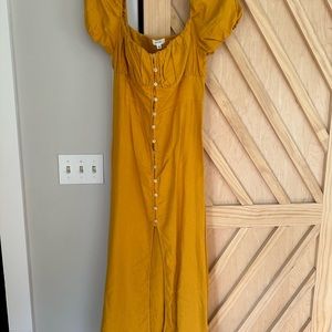 Gorgeous yellow linen blend dress purchased from Anthropologie.